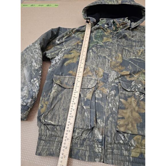 Vintage Fieldstaff Mossy Oak Camo Full Zip Fleece Hooded Jacket Sz Medium - Picture 6 of 14